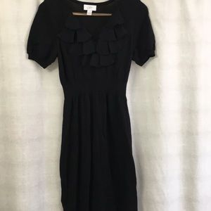 Loft short sleeve black dress.